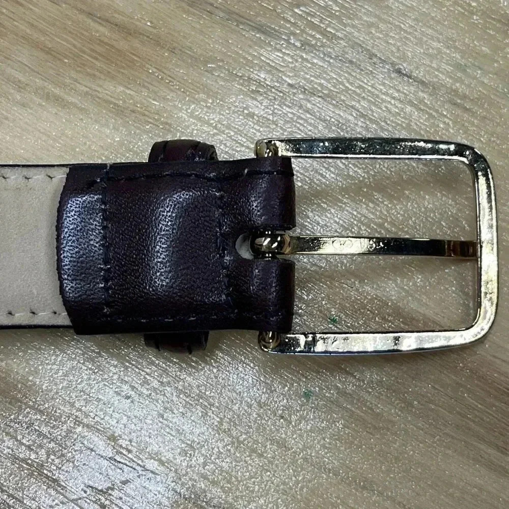 Glove leather Burgundy Red dress office belt cashmere cowhide lined size 56\140 - Picture 3 of 10